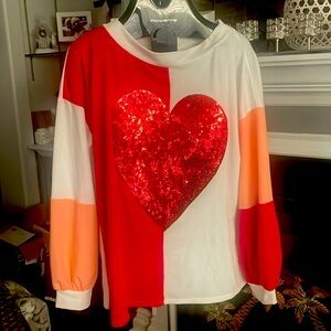 ❤️Sequined Heart shirt!
